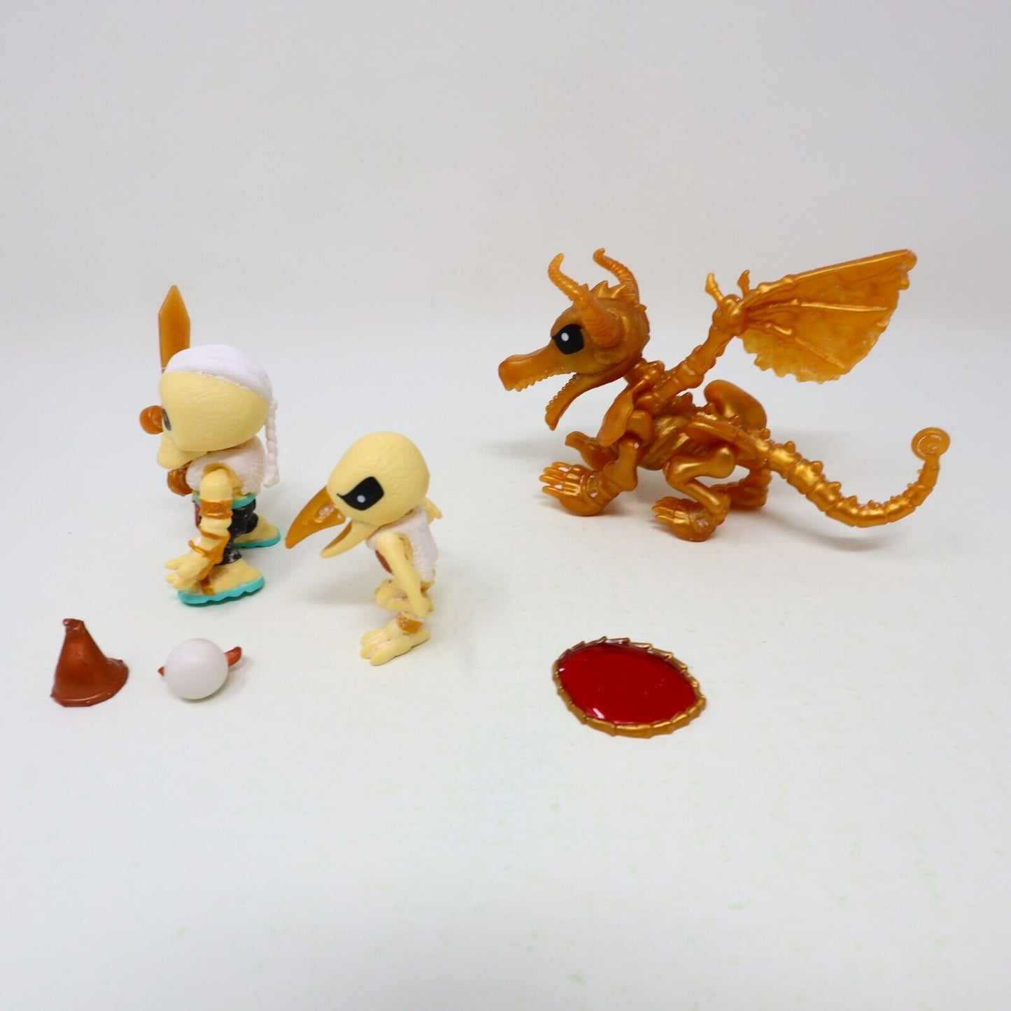 Lot 3 Treasure X Dragons Gold Figures Azgardian Erik Blingblade Crow Bar Moose
