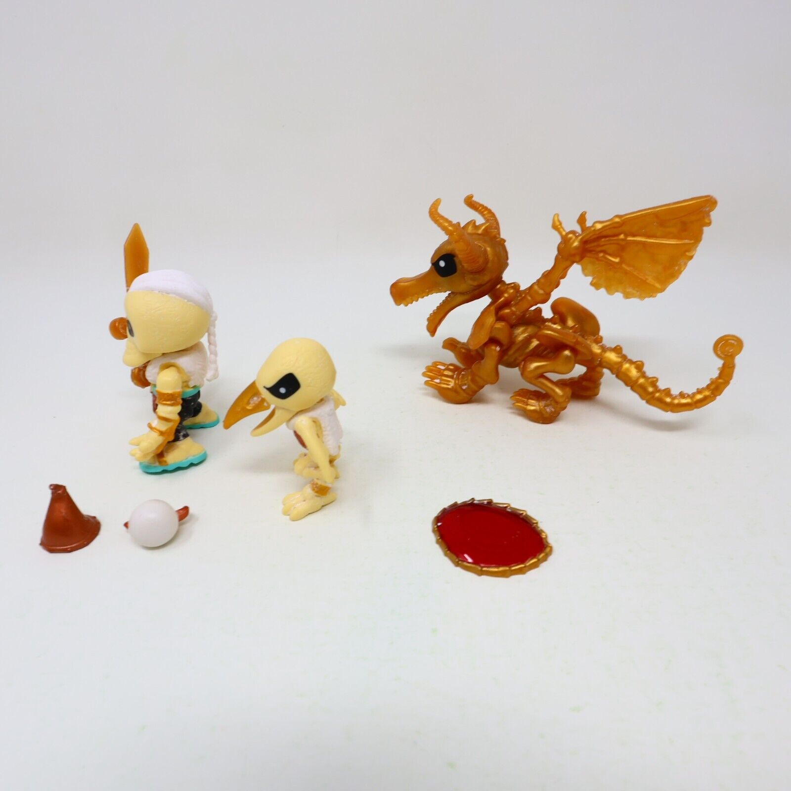 Lot 3 Treasure X Dragons Gold Figures Azgardian Erik Blingblade Crow Bar Moose