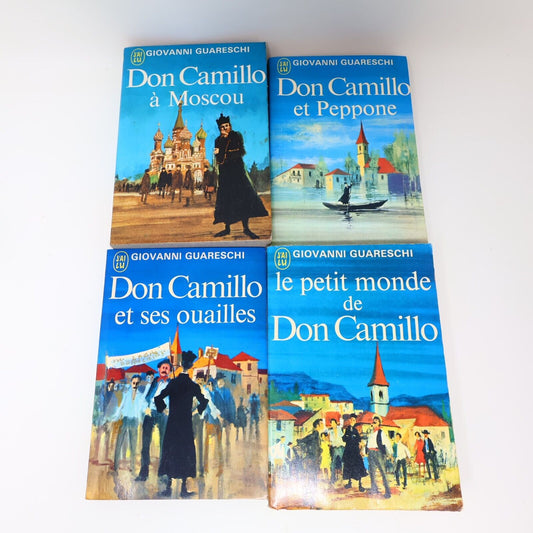 Don Camillo Lot 4 Livres Giovanni Guareschi Français French J'ai Lu 70s Roman PB