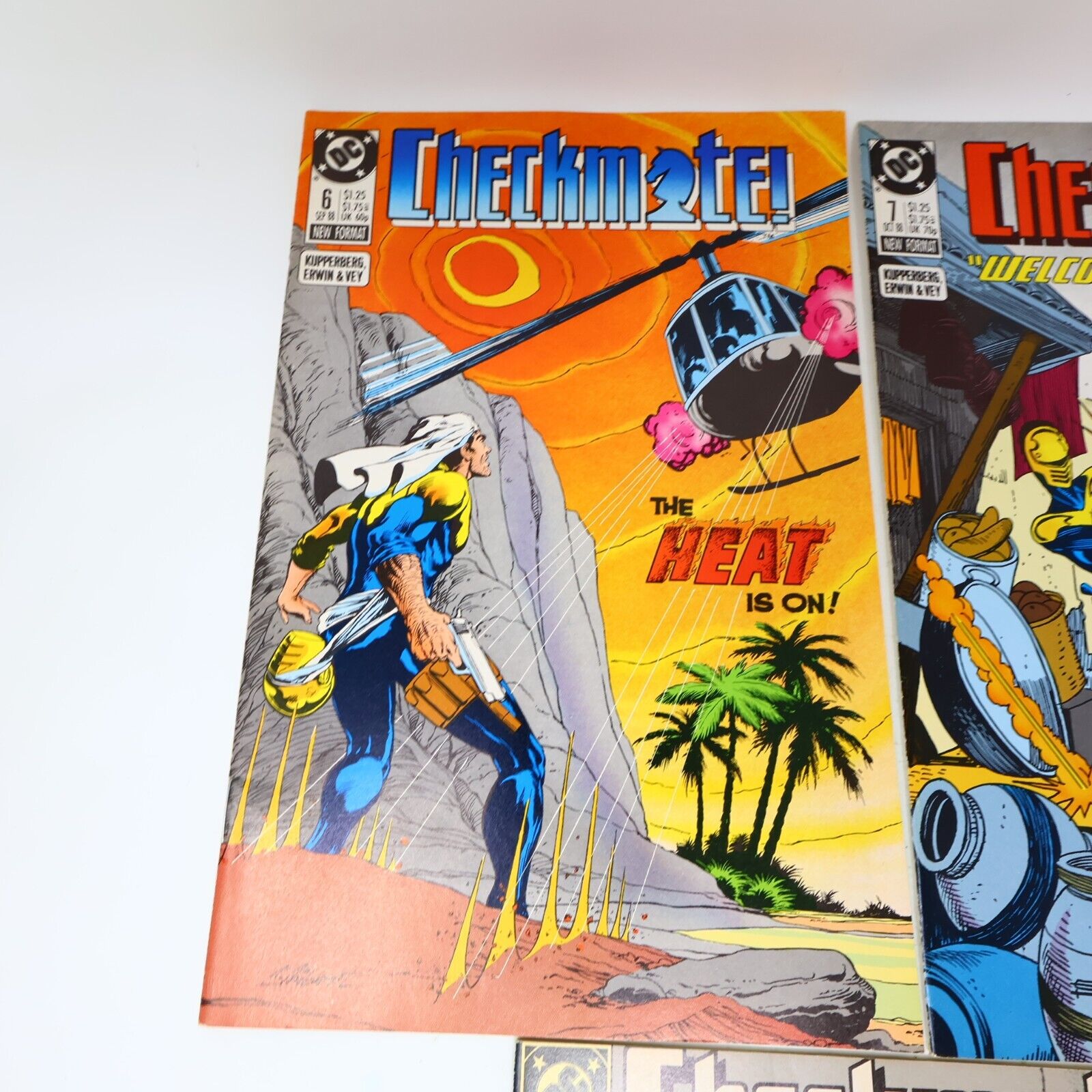 Lot 5 Comics Checkmate #6-7, 9, 13 Kupperberg/Erwin/Hoberg/Vey DC 1988-89