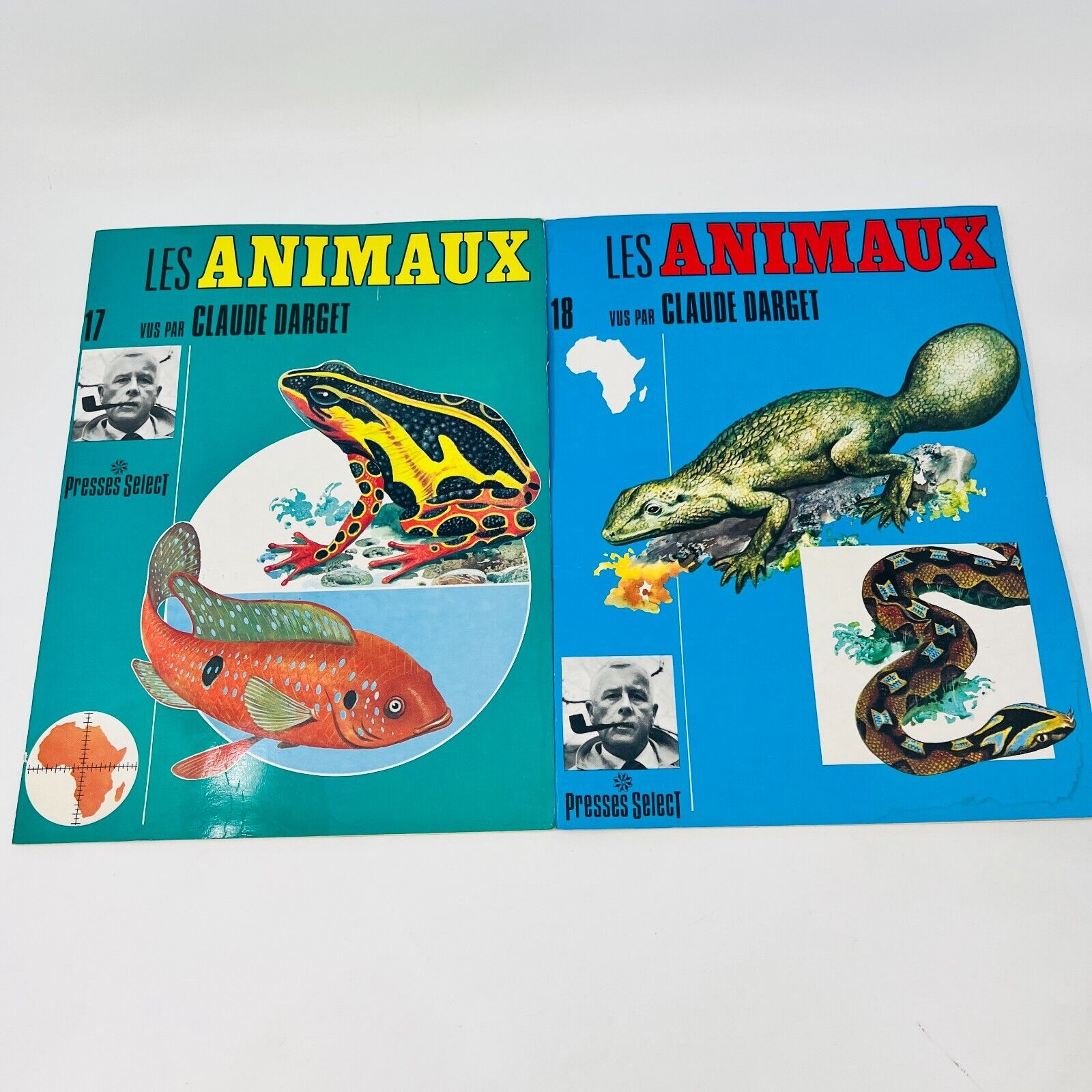 12x Les Animaux Vus par Claude Darget Presses Select Français 1960s Lot Livres