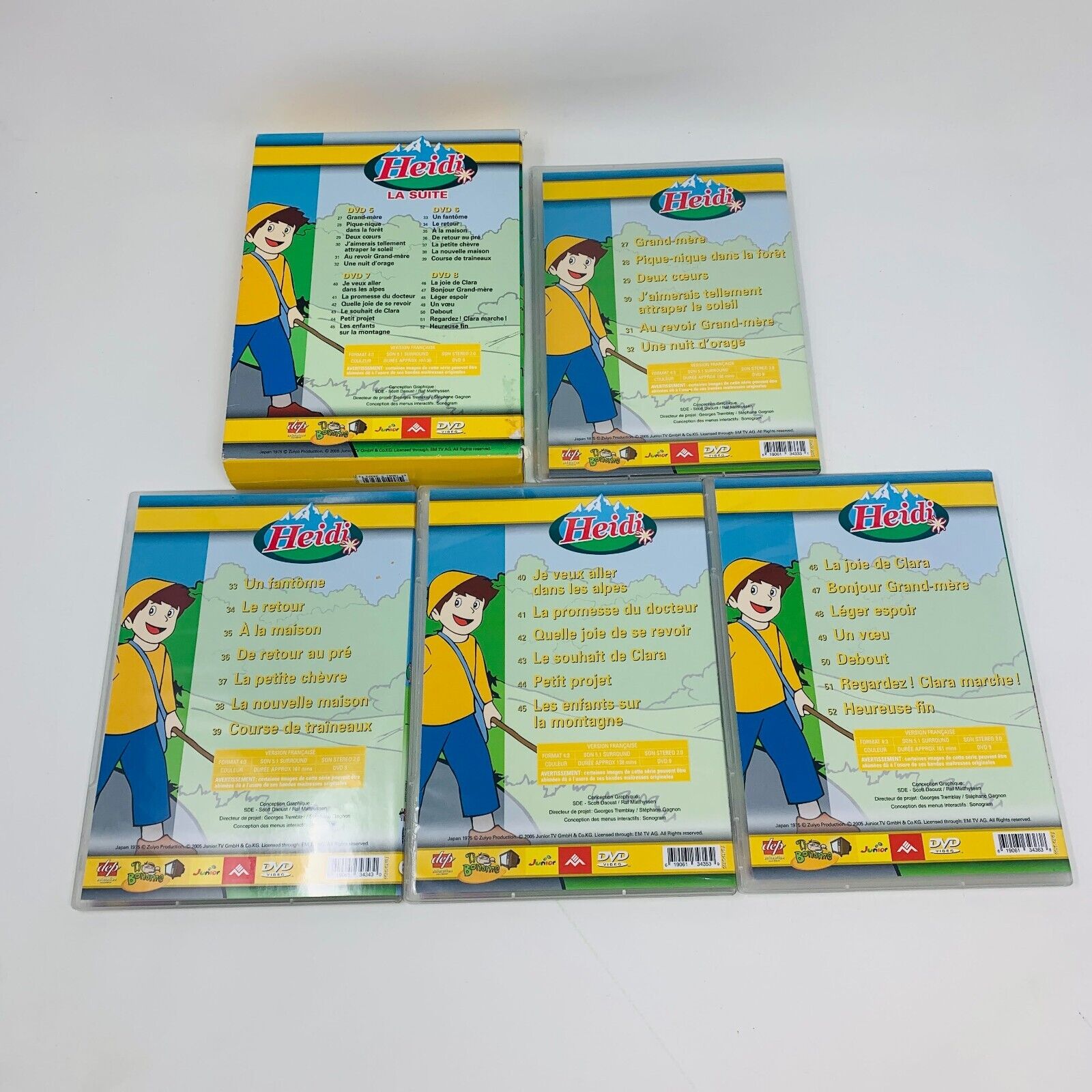 Heidi Série Animée Complète DVD Ti Bonome Junior TV Français Lot 2 Coffrets NTSC