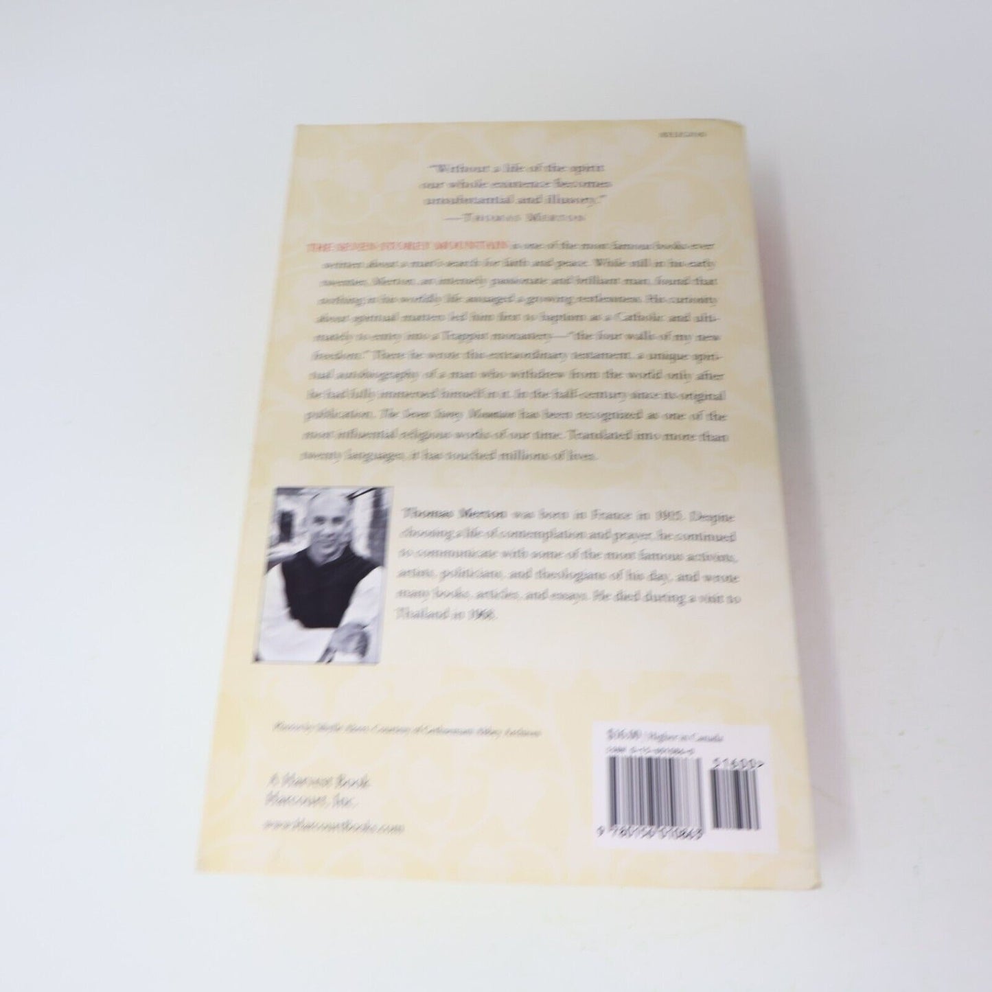 1999 The Seven Storey Mountain Thomas Merton Harcourt Paperback Biography Book