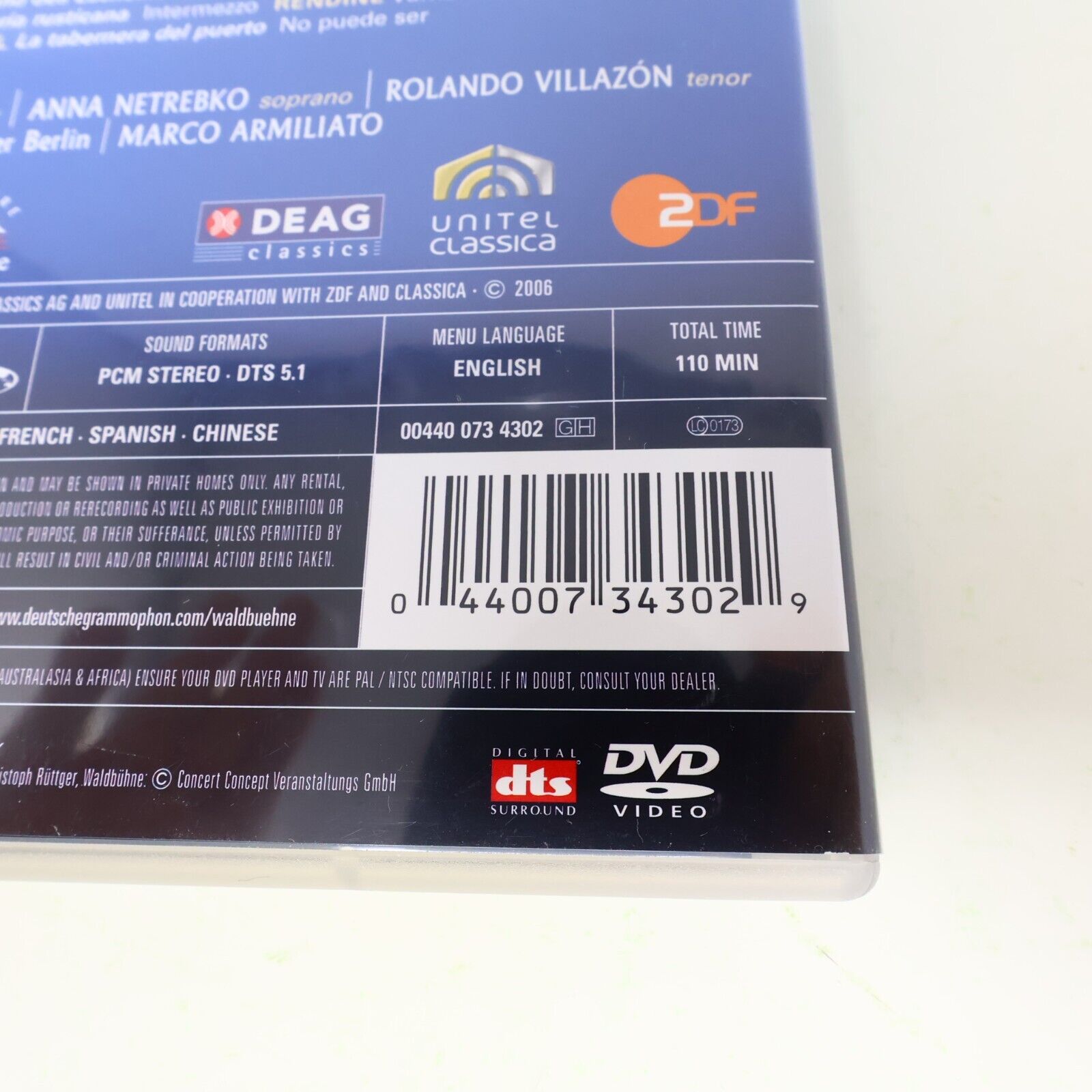The Berlin Concert Live from the "Waldbühne" DVD Placido Domingo NTSC Tested