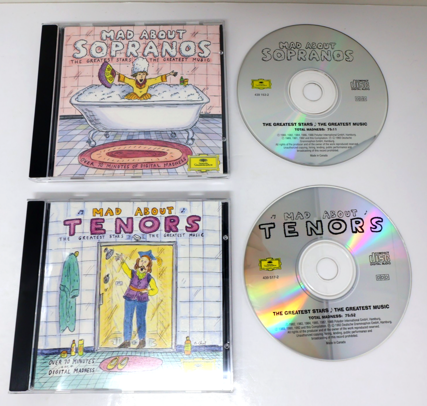Mad About Tenors/Sopranos 2 CD Lot Deutsche Grammophon Puccini/Verdi/Offenbach