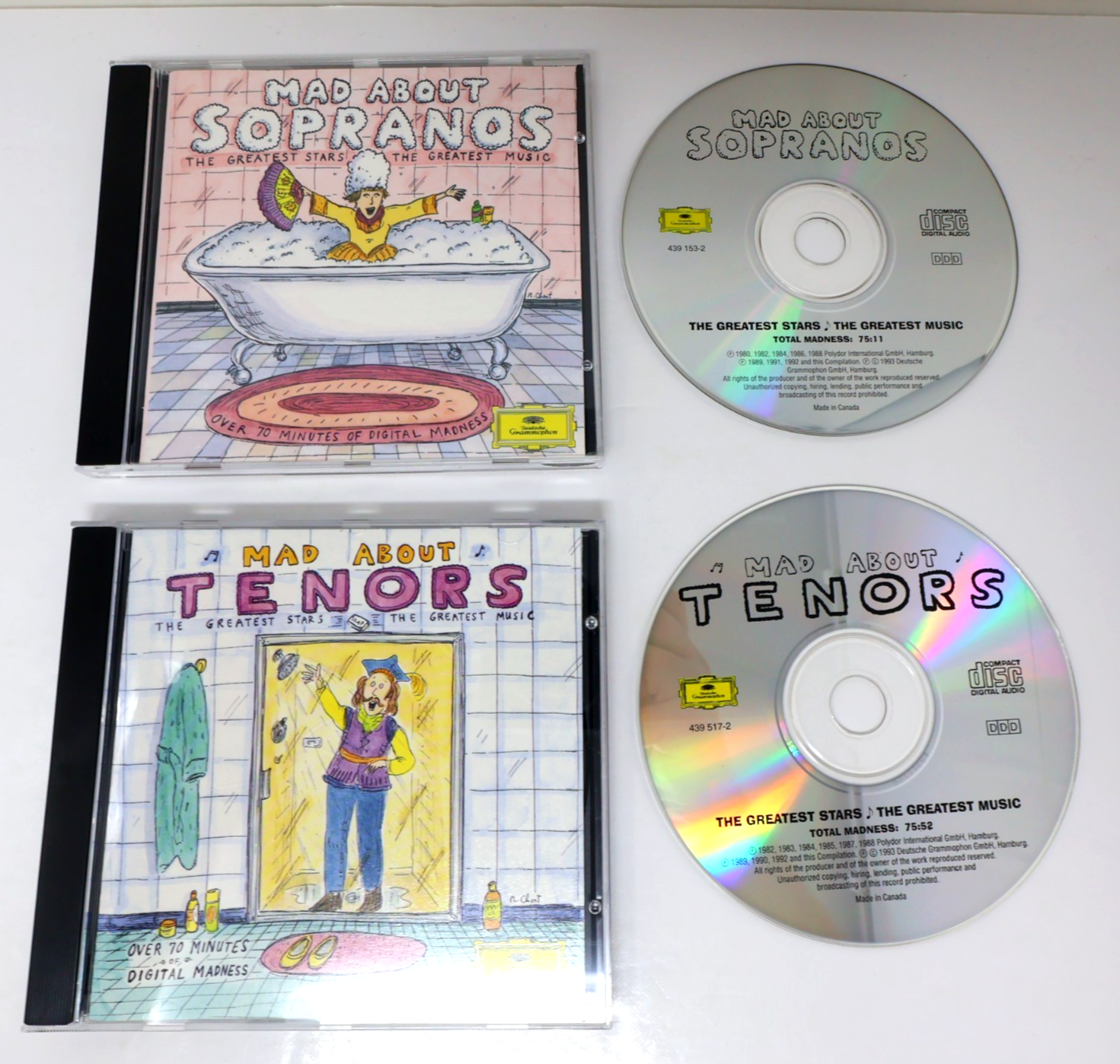 Mad About Tenors/Sopranos 2 CD Lot Deutsche Grammophon Puccini/Verdi/Offenbach