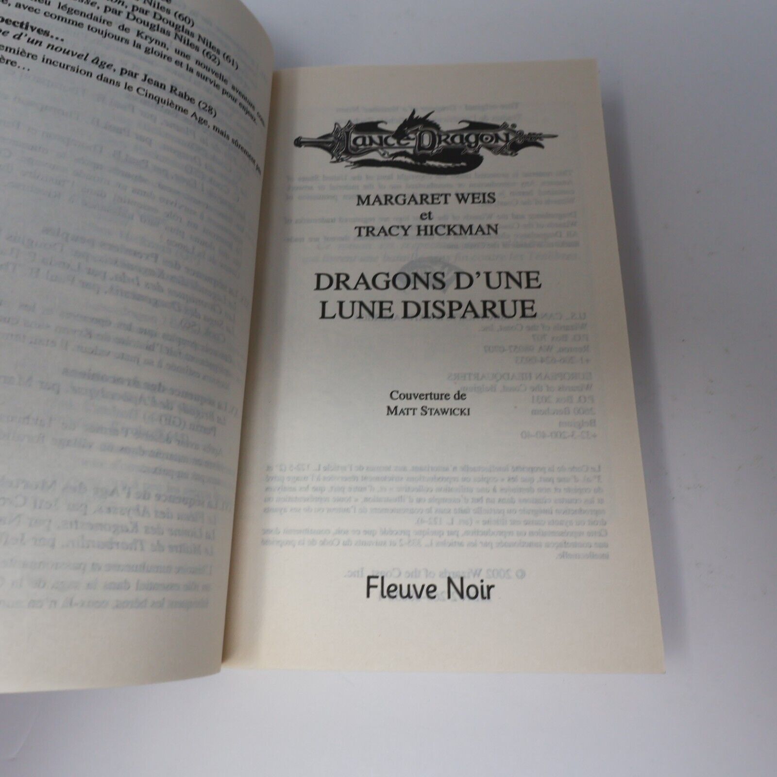 2005 LanceDragon #67 Dragons d'une Lune Disparue Hickman/Weis Fantasy Français