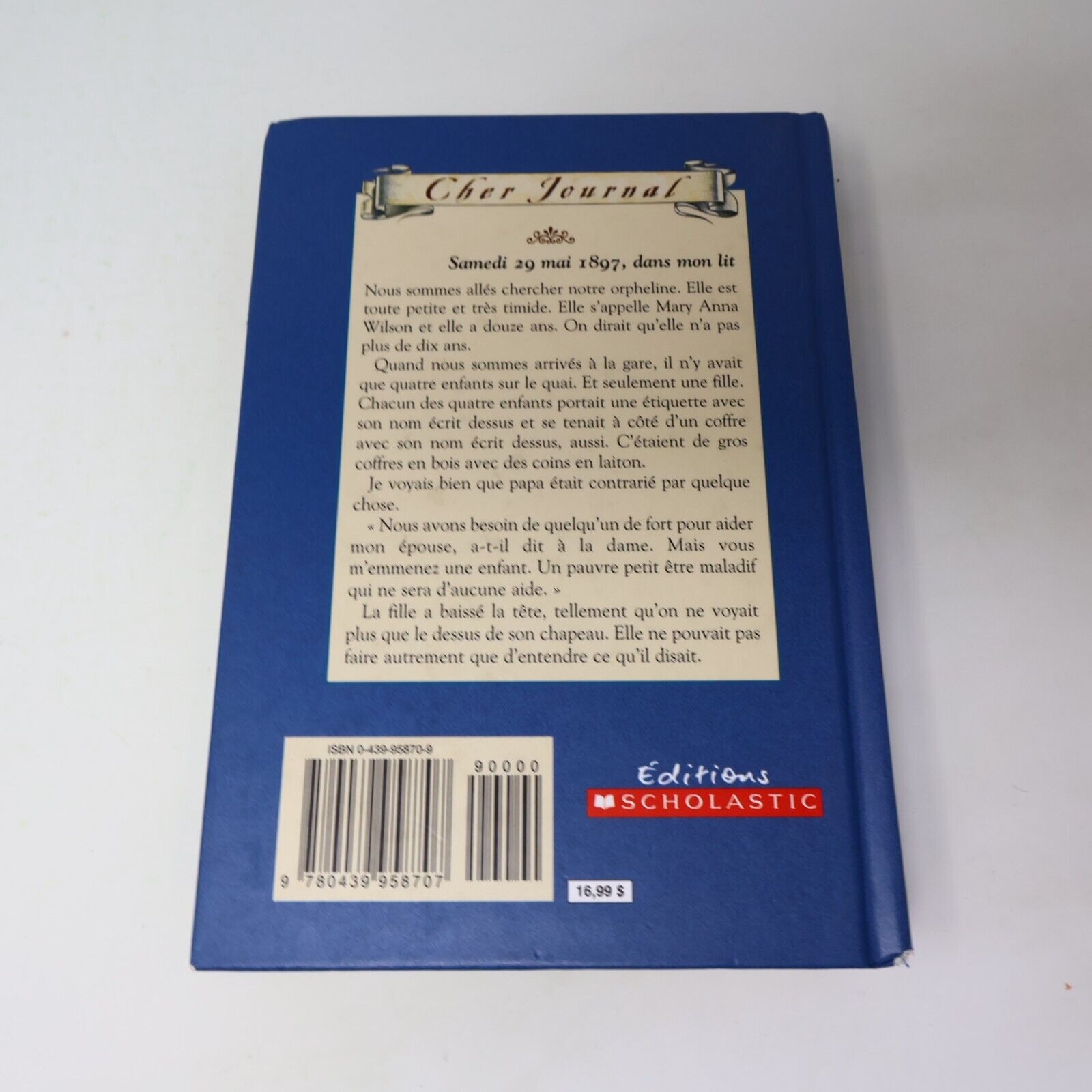 2005 Cher Journal Ma Soeur Orpheline Victoria Cope Guelph Ontario 1897 French