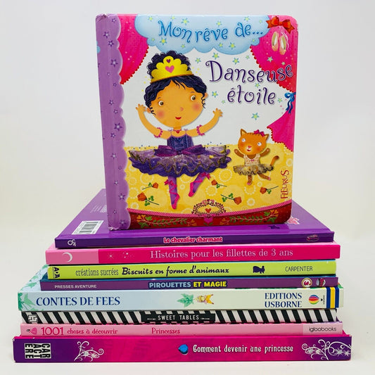 Lot 9 Livres Jeunes Enfants Princesses Fée Français French Mixed Children Bundle