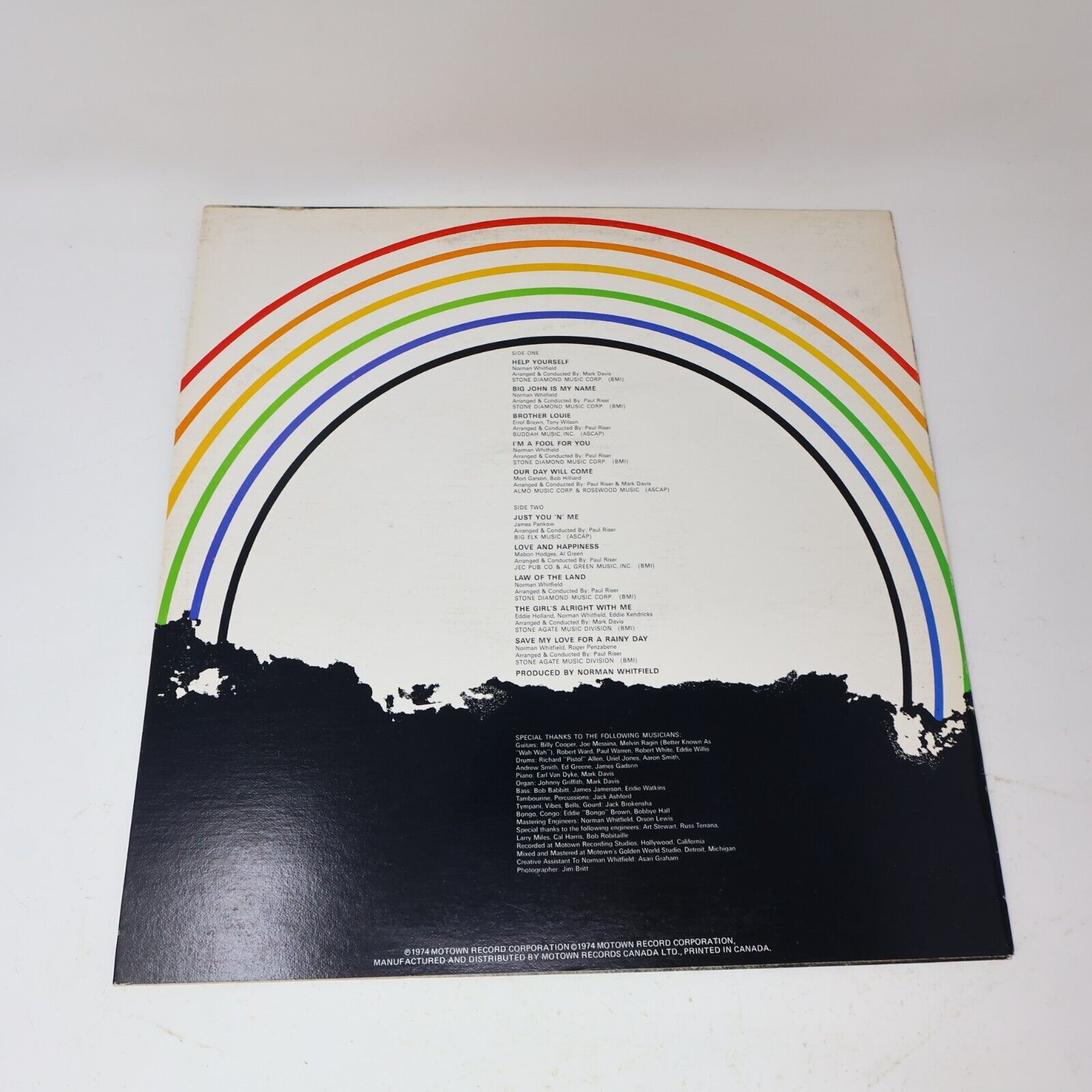 The Undisputed Truth Down To Earth LP Record Vinyl Motown G6-968S1 Canada 1974