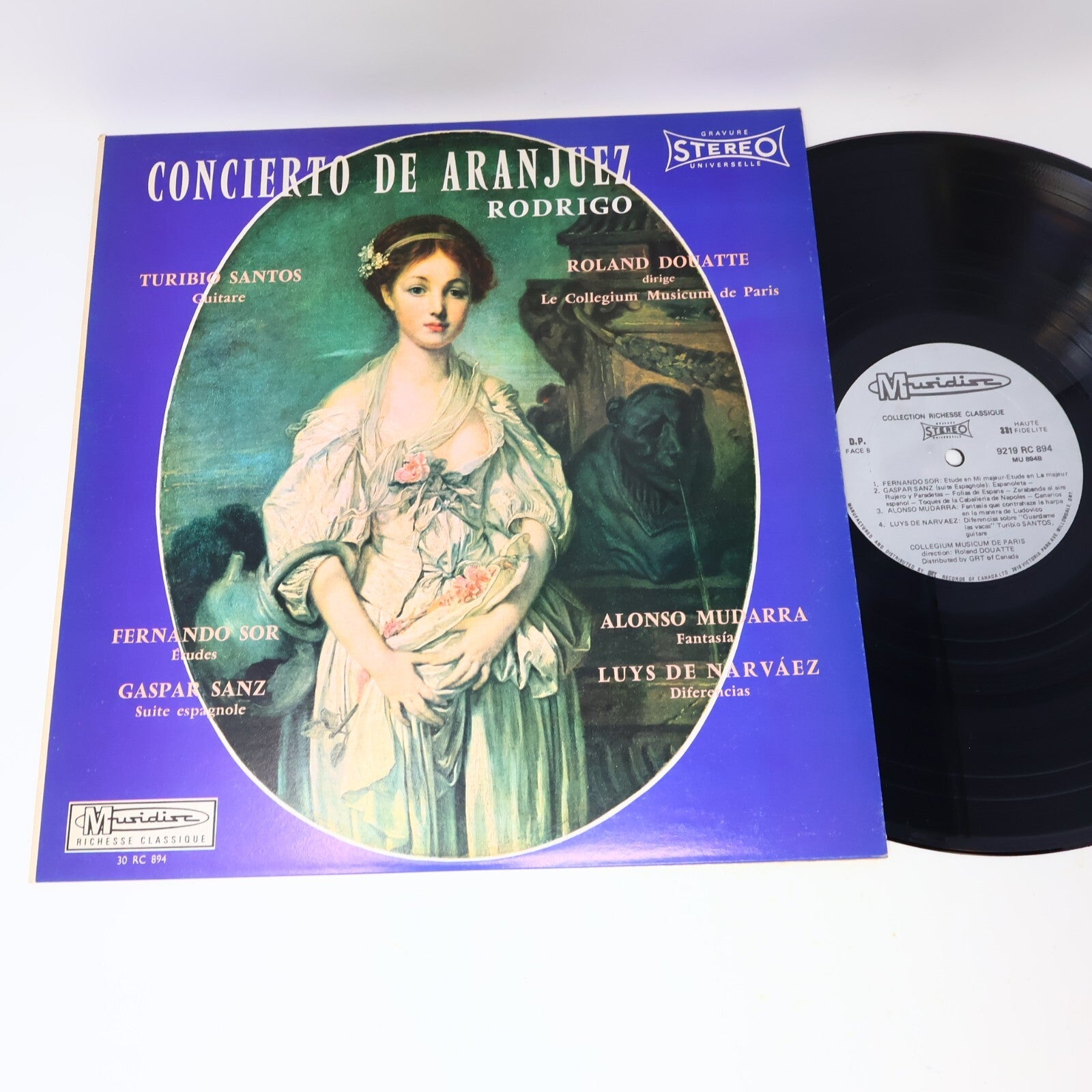 Concierto De Aranjuez Rodrigo Turibio Santos Douatte Disque Record Vinyl RC 894