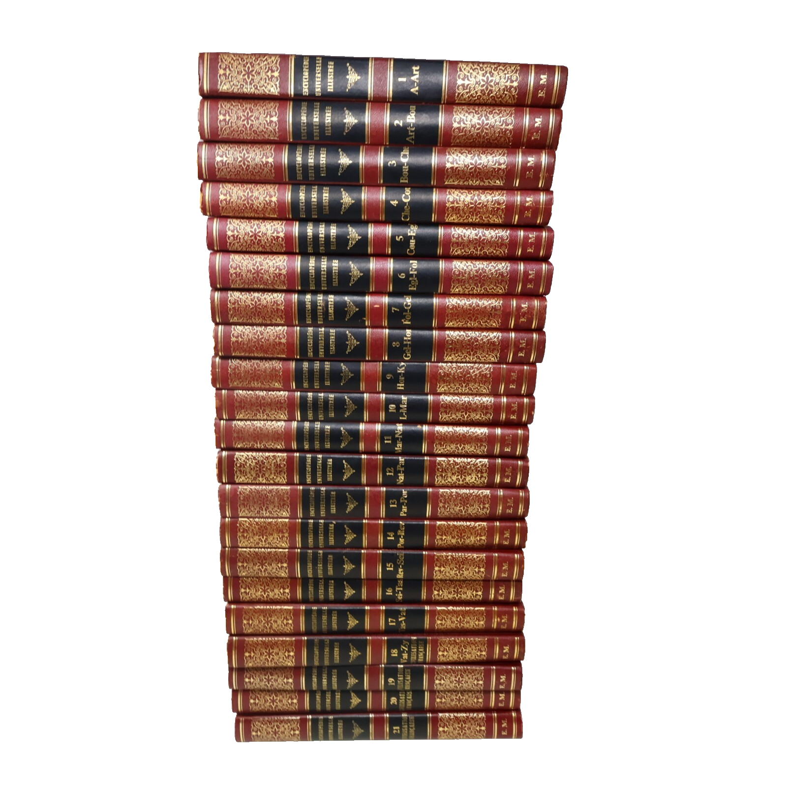 Encyclopédie Universelle Illustrée #1-21 Lot 21 Livres Complète Maisonneuve 70s