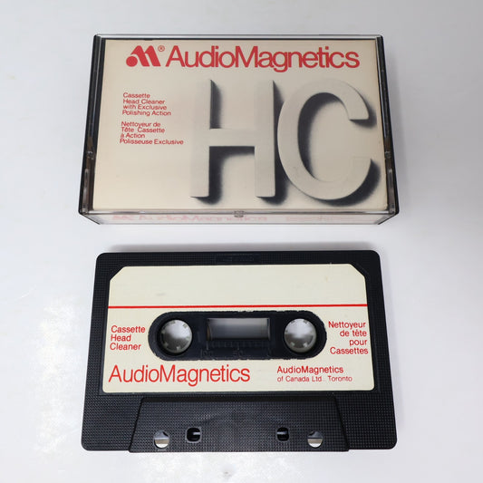Audio Magnetics Cassette Tape Head Cleaner with Exclusive Polishing Action HC