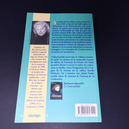 1999 La Jeunesse de la Cordonnière de Pauline Gill Paperback PB Vlb Roman Livre