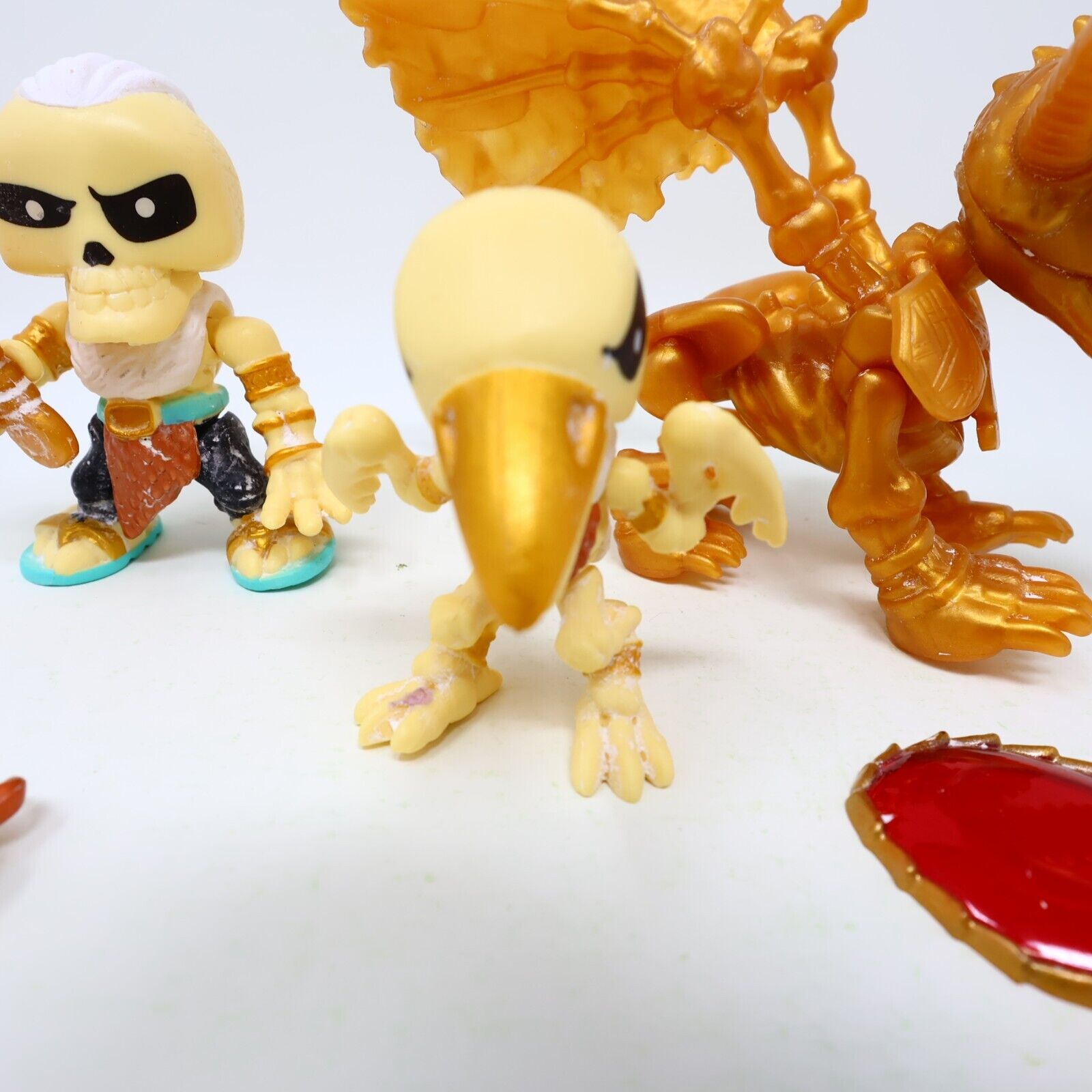 Lot 3 Treasure X Dragons Gold Figures Azgardian Erik Blingblade Crow Bar Moose