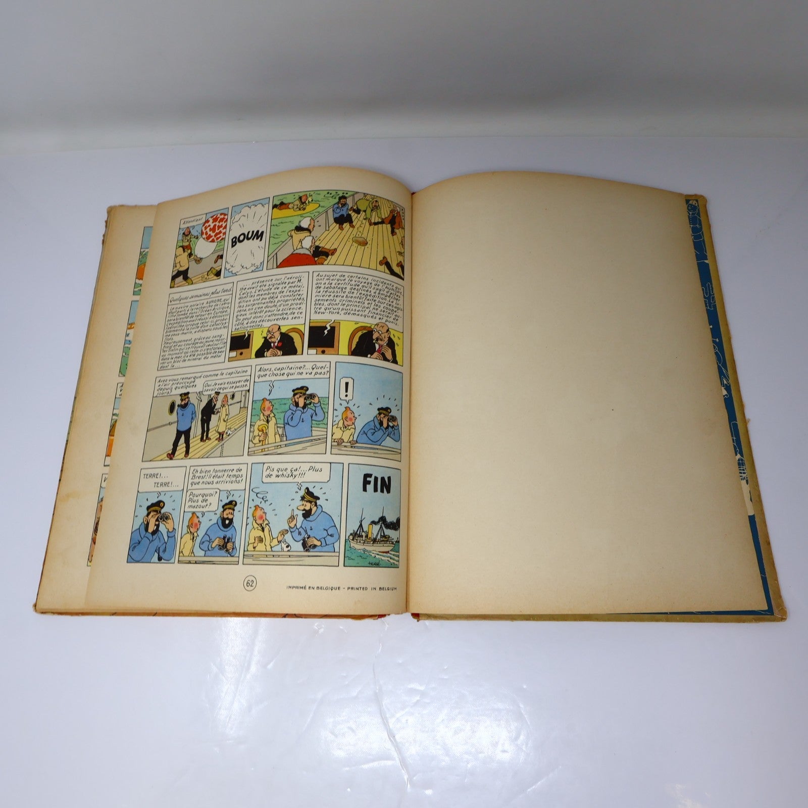 Tintin L'Étoile Mystérieuse Hergé Casterman 1954 HC B9 Belgique Français/French