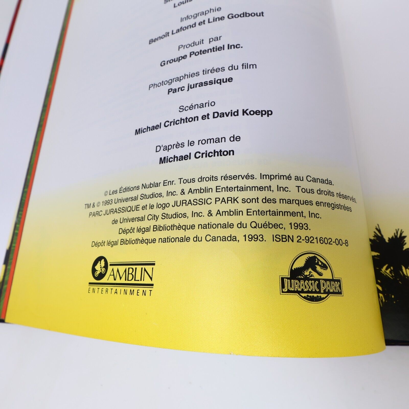 Lot 8 Livres Parc Jurassique #1-8 Jurassic Park Nublar Série Complète Français