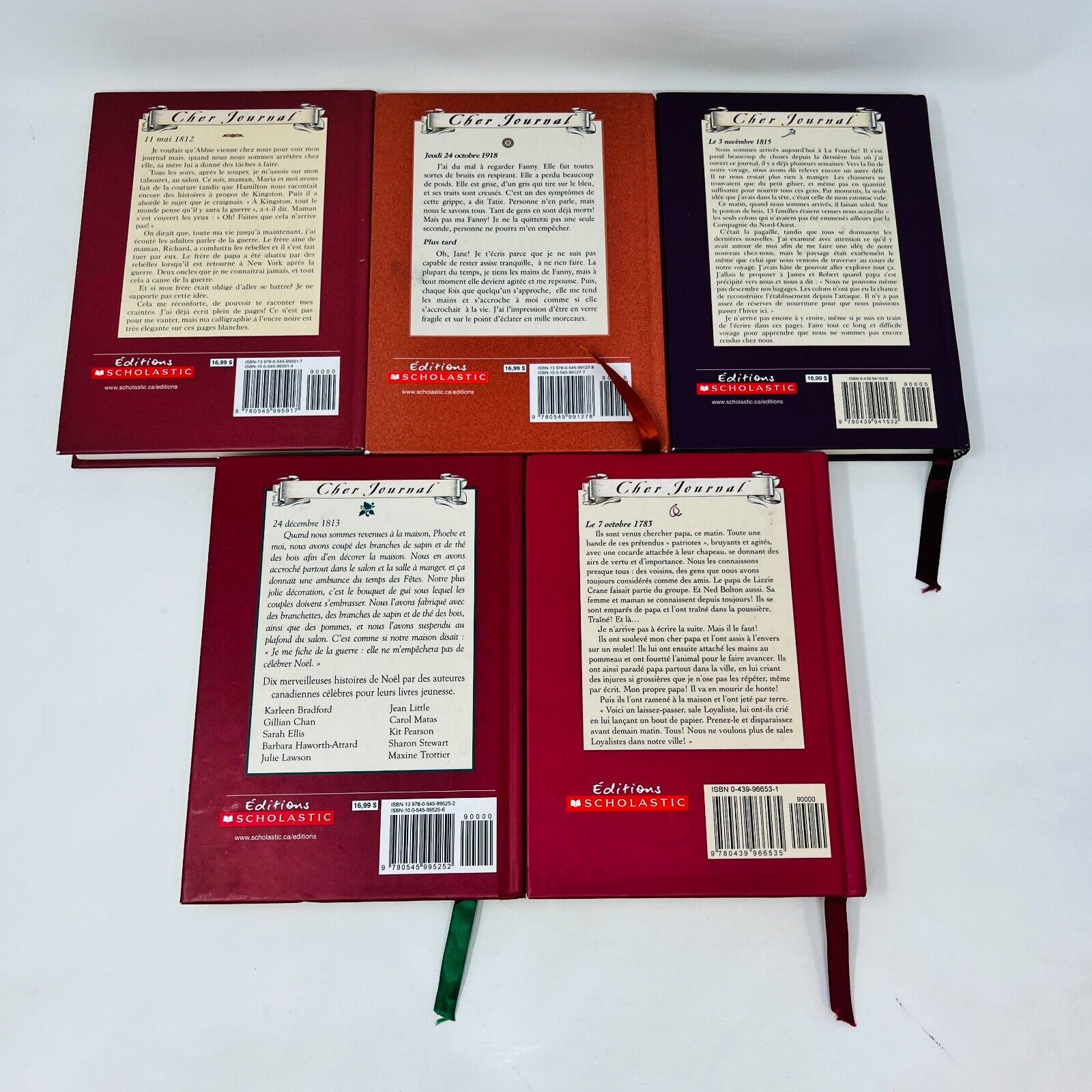 Lot de 5 Cher Journal Scholastic Vent de Guerre Pas sur la Neige Livres Français