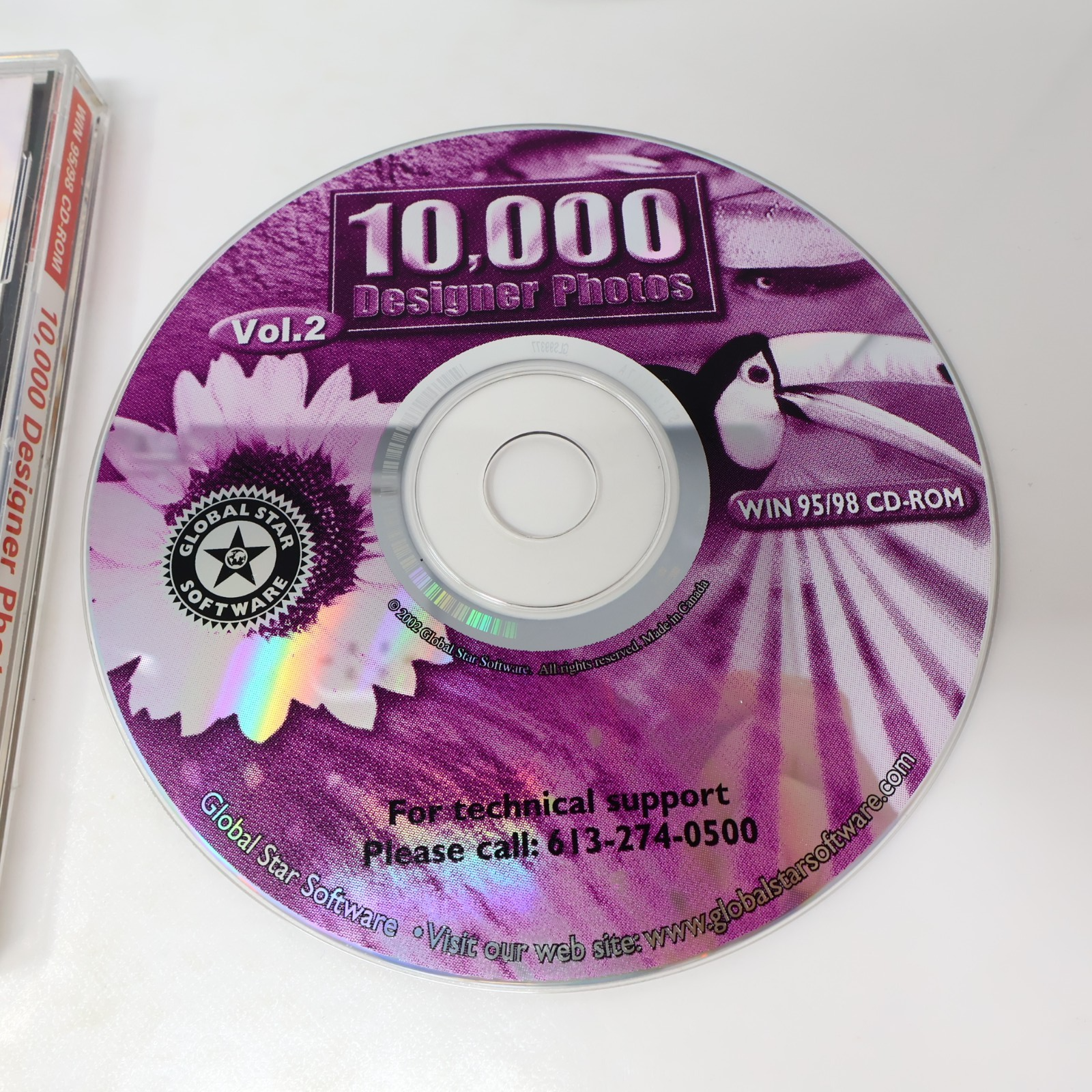 10,000 Designer Photos #1-2 CD-Rom Lot For Windows 95/98 Animals/Birds/Nature
