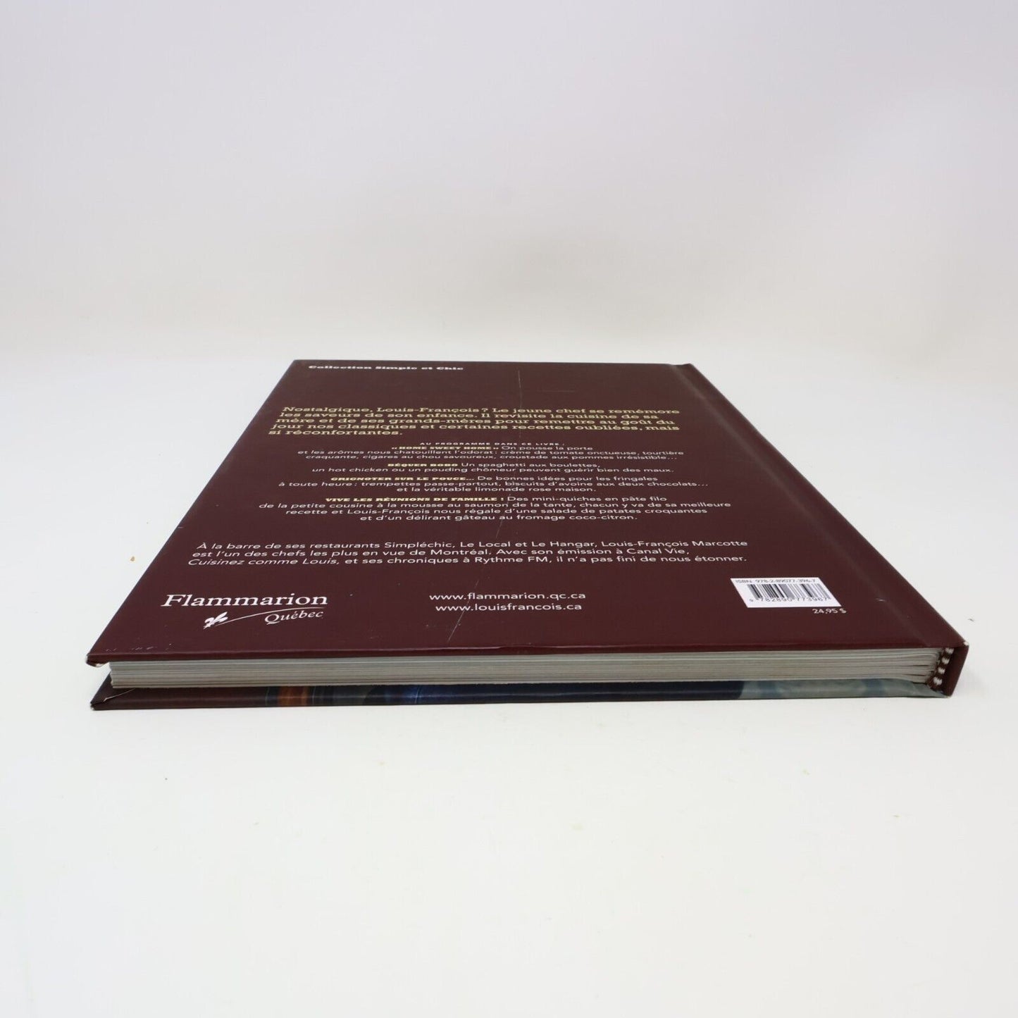 2010 Souvenirs Revisiter Nos Traditions de Louis-François Marcotte Cuisine Livre
