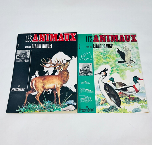12x Les Animaux Vus par Claude Darget Presses Select Français 1960s Lot Livres