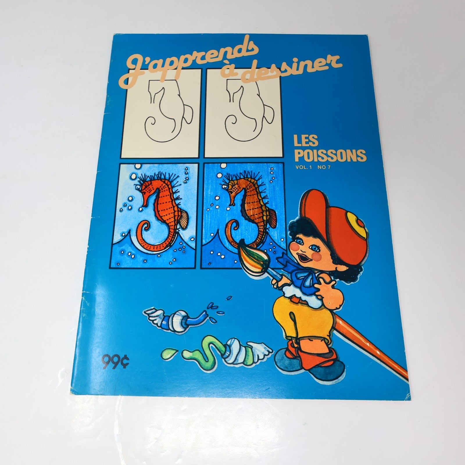 J'Apprends à Dessiner Lot 7 Livres à Colorier Québec Agenda Poissons/Espace 1984