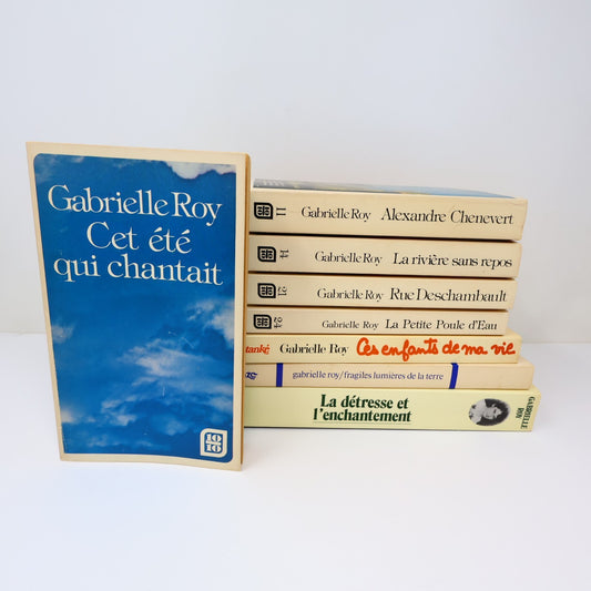 Gabrielle Roy Lot 8 Livres Rue Deschambault/Petite Poule d'Eau Roman Québec PB