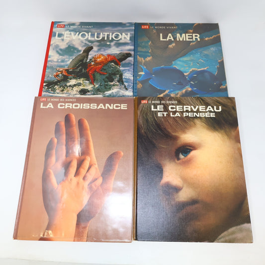 Life Le Monde Vivant/des Sciences Croissance Évolution Lot 4 Livres Français HC