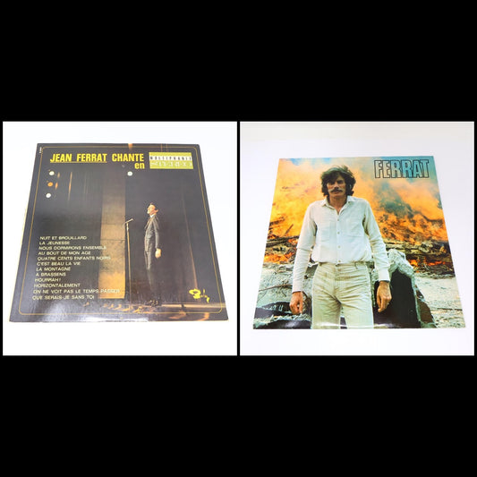 Jean Ferrat Lot 2 Disques Chante En Multiphonie Stéréo/Ferrat LP Record Français