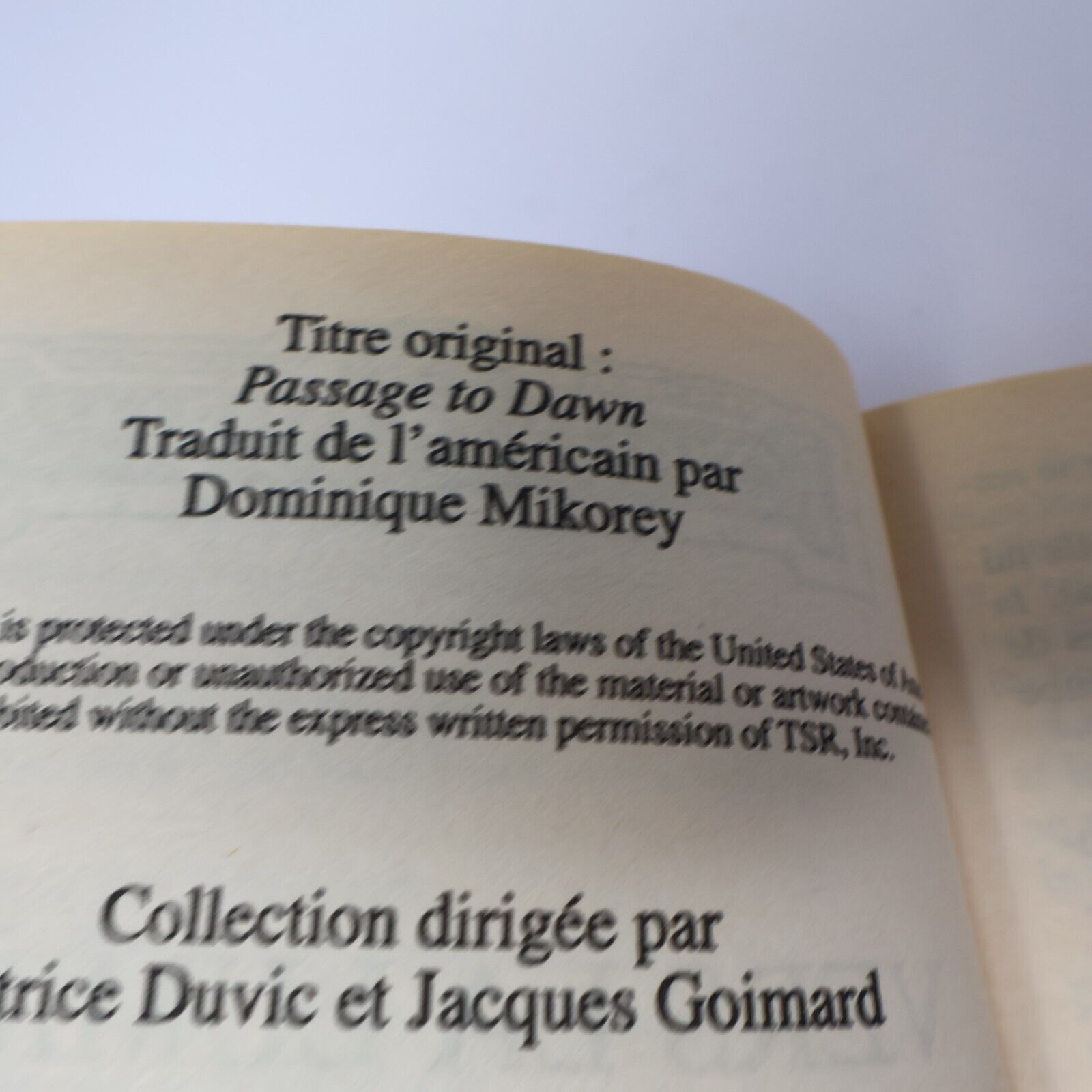 1999 Royaumes Oubliés #37 Vers la Lumière Le Monde d'Ombre-Terre Fantasy Livre