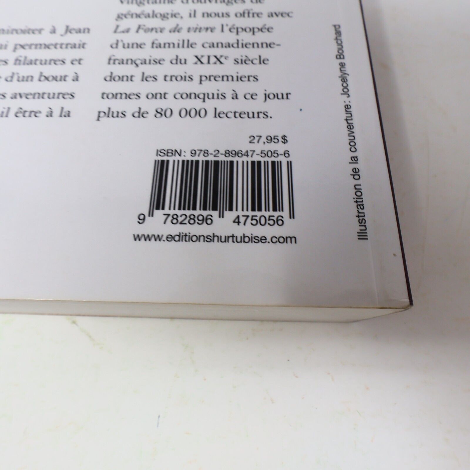 Le Courage d'Élisabeth #4 La Force de Vivre Michel Langlois 2009 Hurtubise Livre