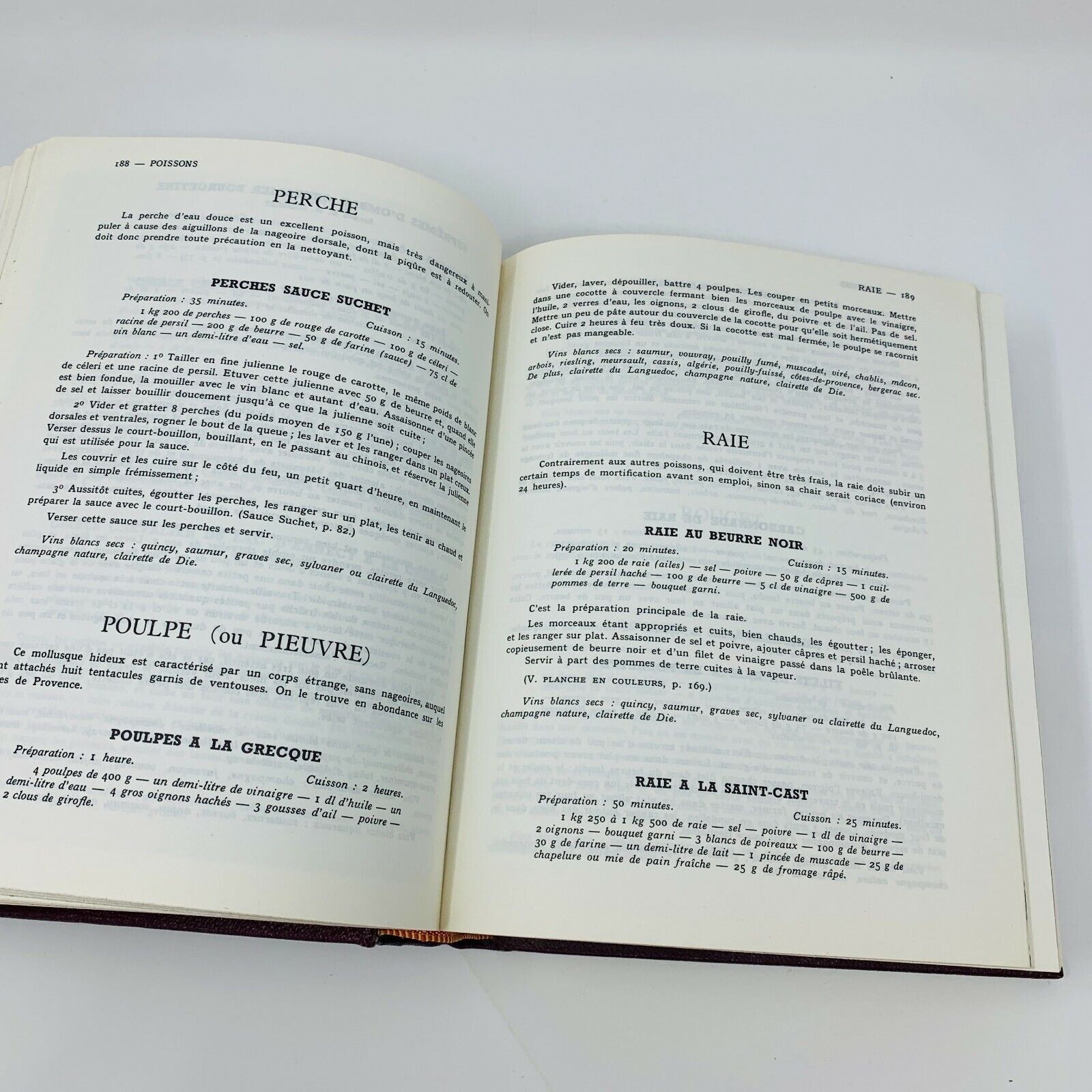 1953 Curnonsky Cuisine et Vins de France Larousse Livre de Recettes Cookbook