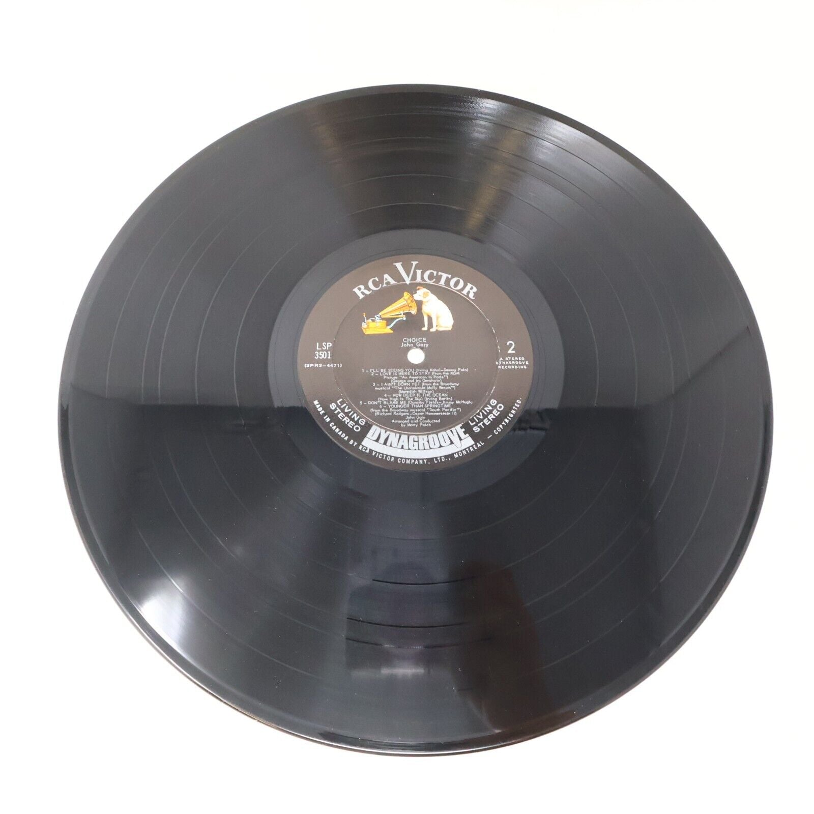 John Gary Choice LP Record Vinyl RCA Victor LSP-3501 Canada I'll Be Seeing You