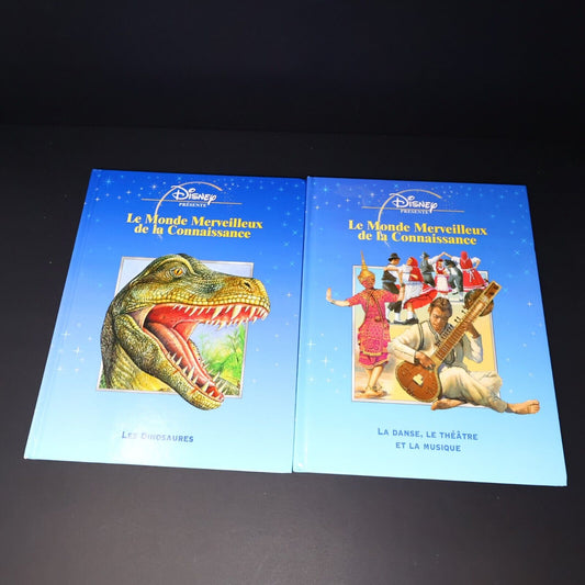 Lot 7 Livres Le Monde Merveilleux de la Connaissance Enfants Disney Français HC