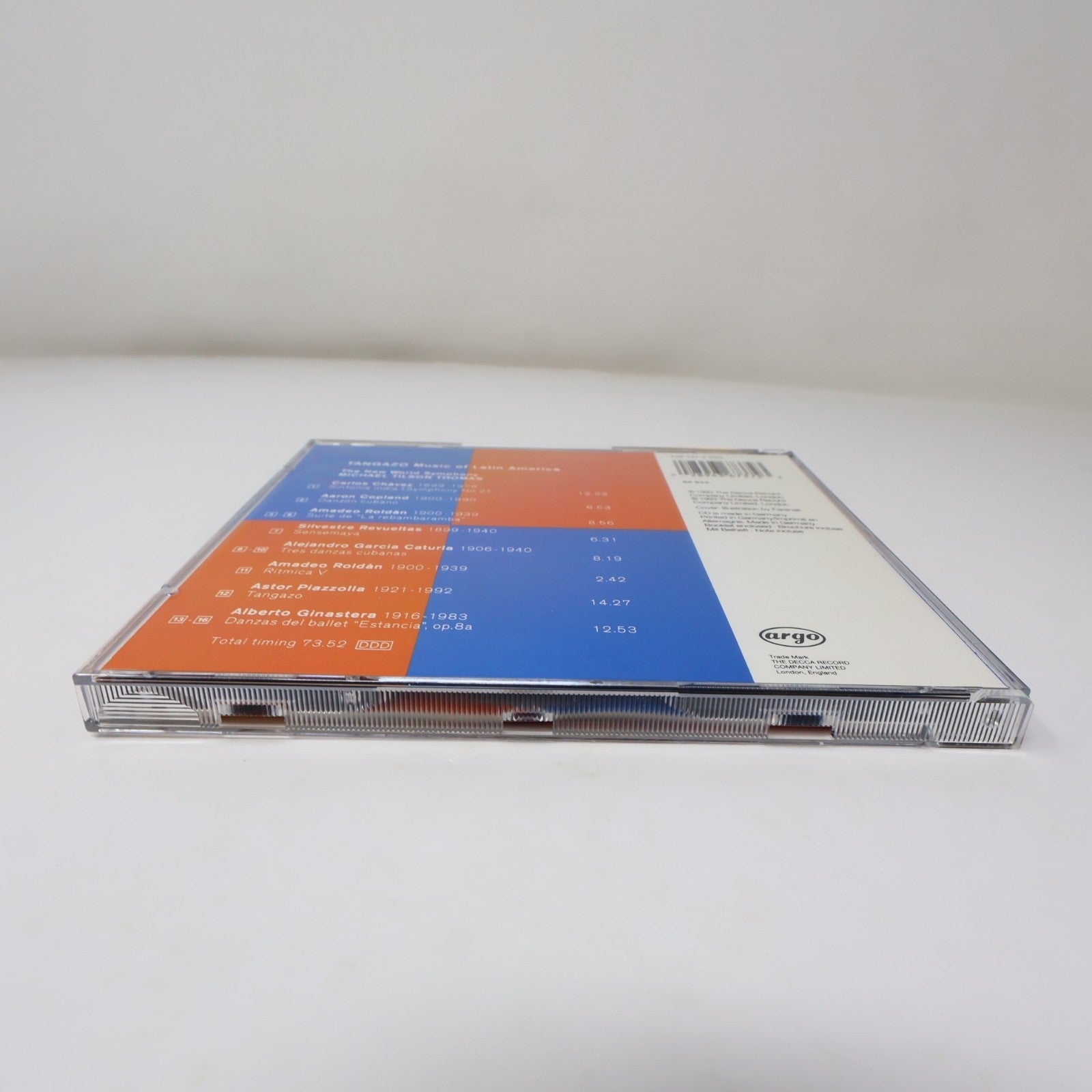Tangazo Music Of Latin America CD Copland/Ginastera/Piazzolla/Roldán/Chávez