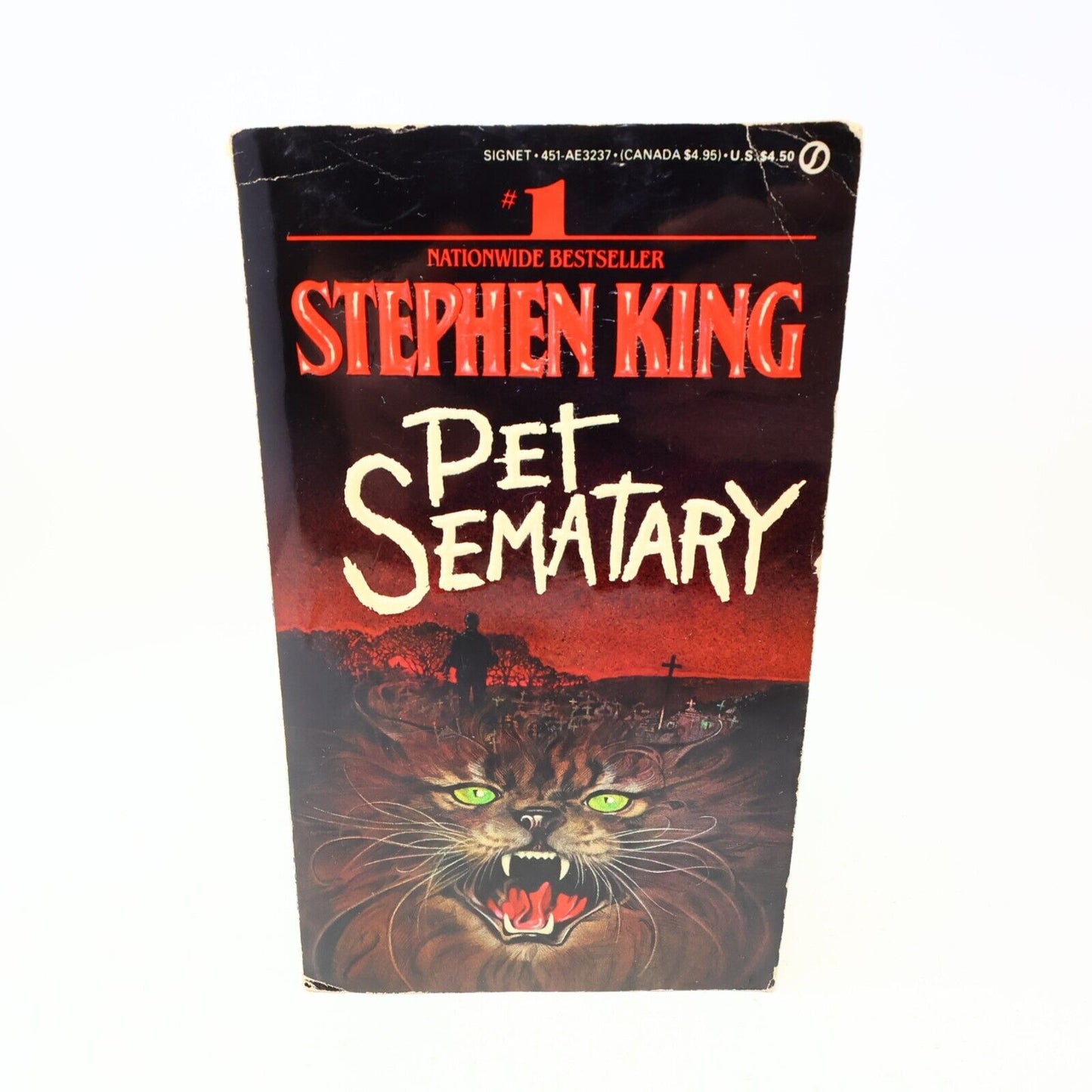 1984 Pet Sematary Stephen King Horror 2nd Print Signet Paperback Book 80s PB
