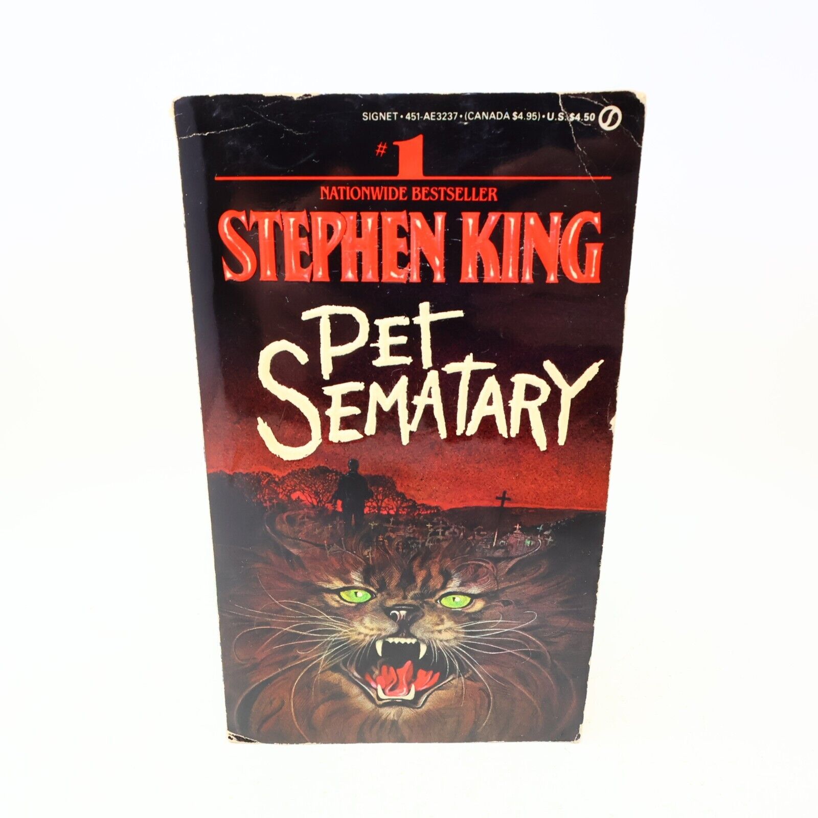 1984 Pet Sematary Stephen King Horror 2nd Print Signet Paperback Book 80s PB