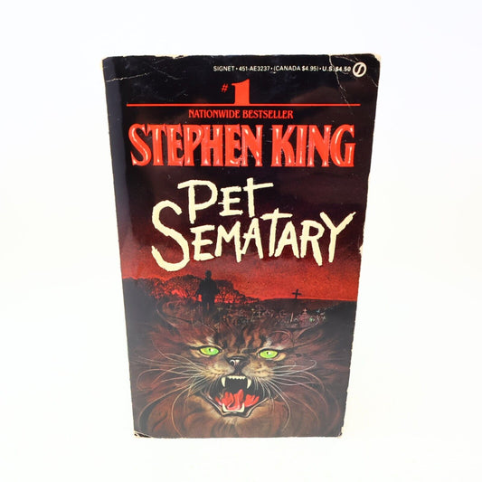1984 Pet Sematary Stephen King Horror 2nd Print Signet Paperback Book 80s PB