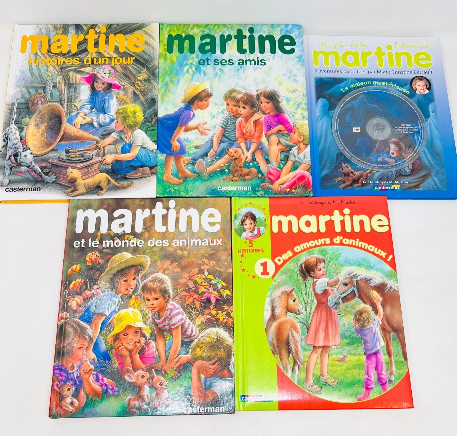 5x Martine Lot d'Omnibus Casterman 32 Histoires au Total Delahaye/Marcel Marlier