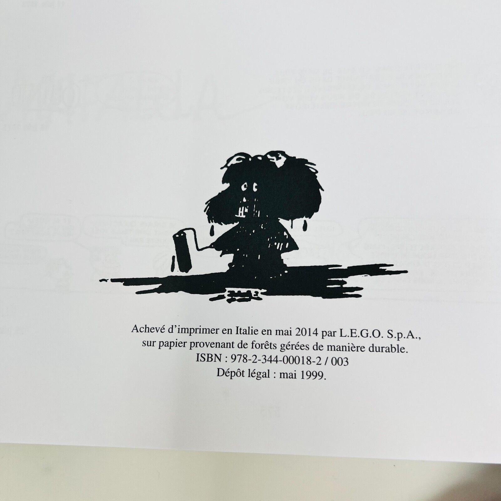 2014 Mafalda Intégrale 50 Ans de Quino Bande Dessinée Glénat en Français Omnibus