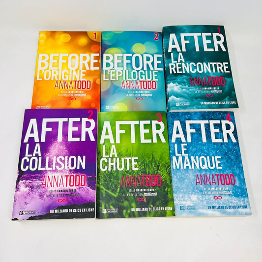 Lot de 6 Livres Before 1-2/After 1-4 de Anna Todd Français/French La Rencontre