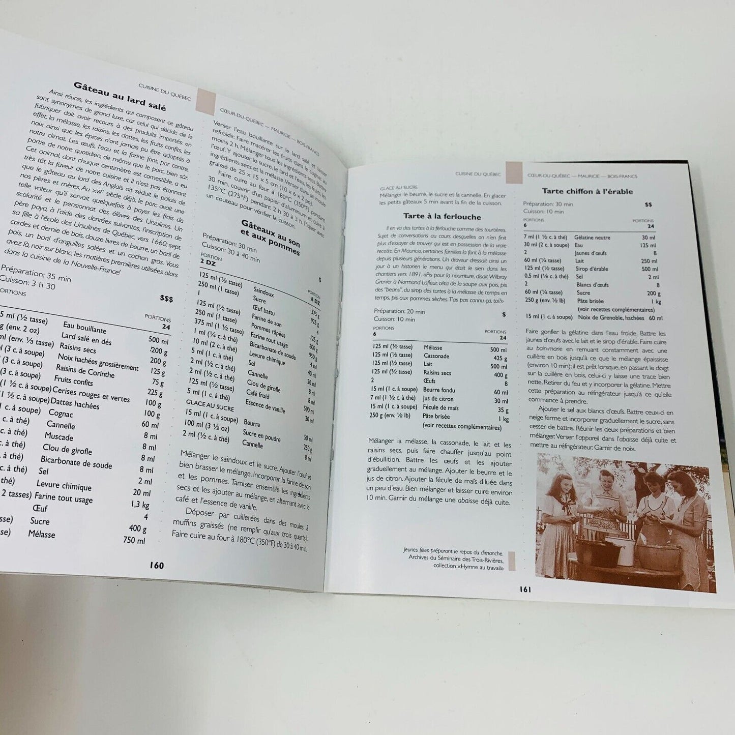 1999 Cuisine Traditionnelle des Régions du Québec Livre Recettes ITHQ Français