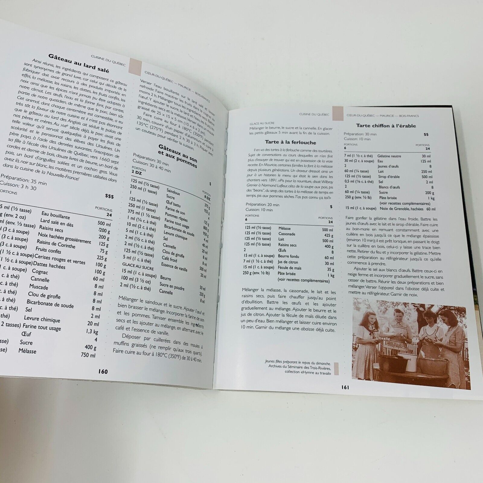 1999 Cuisine Traditionnelle des Régions du Québec Livre Recettes ITHQ Français