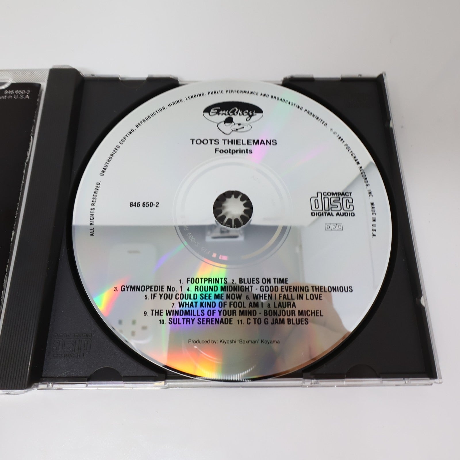 Toots Thielemans 3 CD Lot Chez Toots/Footprints/For My Lady Jazz 1990s