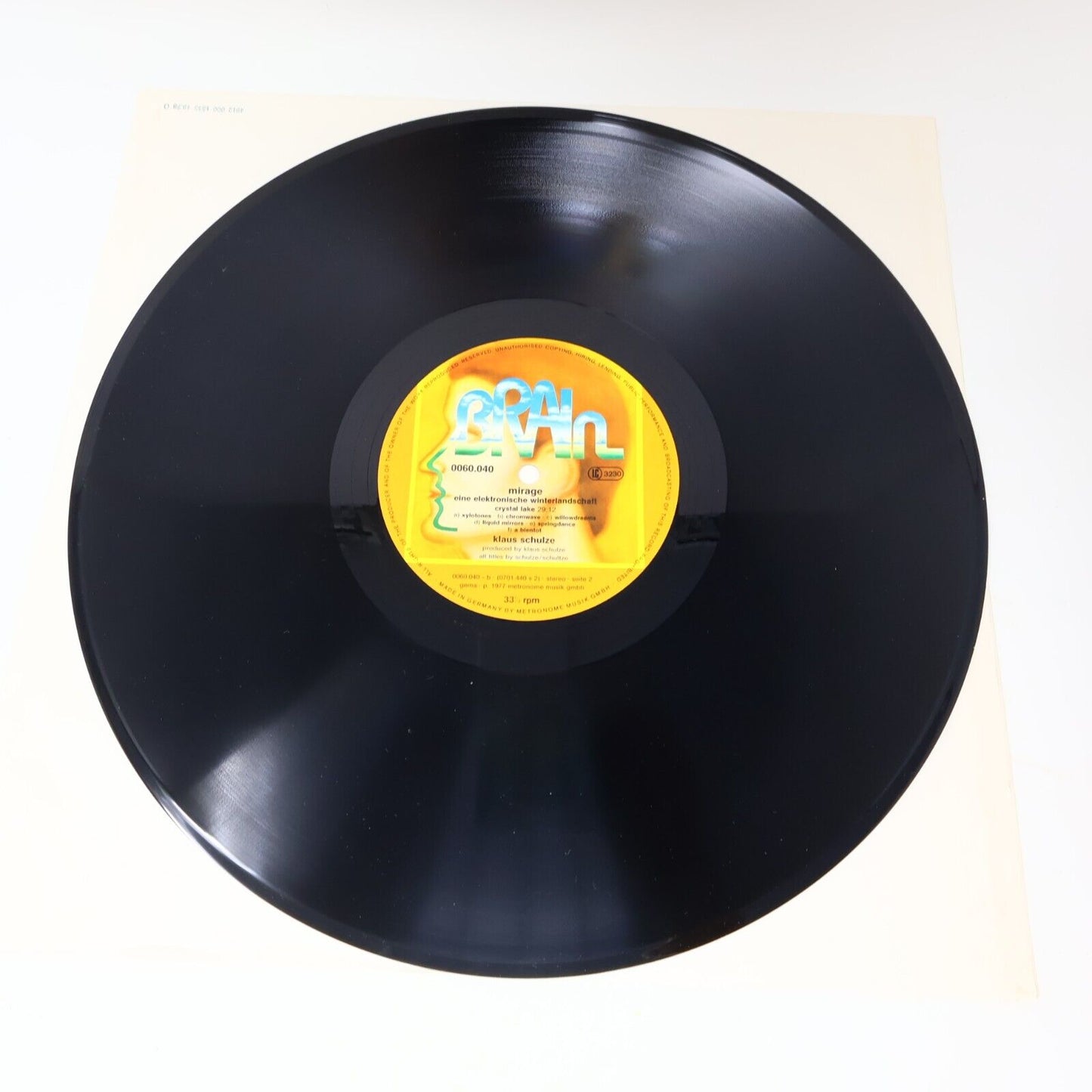 Klaus Schulze Mirage LP Record Vinyl 1977 Germany 60.040 Berlin-School Ambient