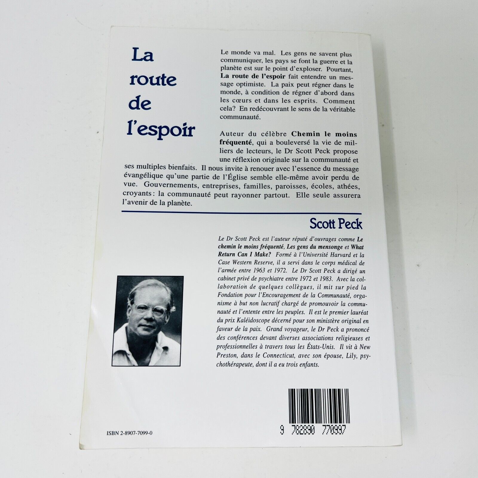 1993 La Route de l'Espoir de Scott Peck Dernière Chance de la Planète Français