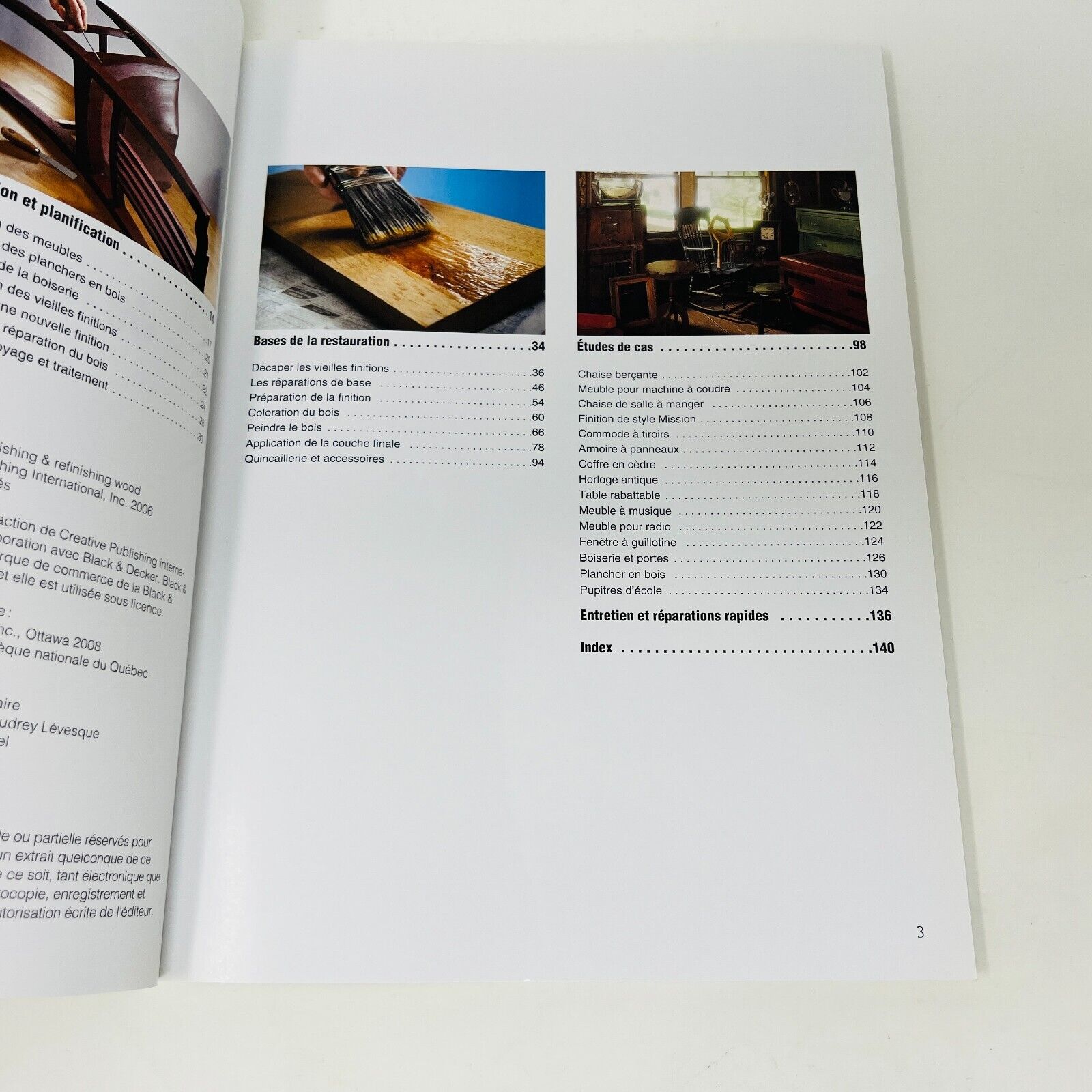 Restauration et Finition de Meubles en Bois Livre Bricolage Black & Decker 2008
