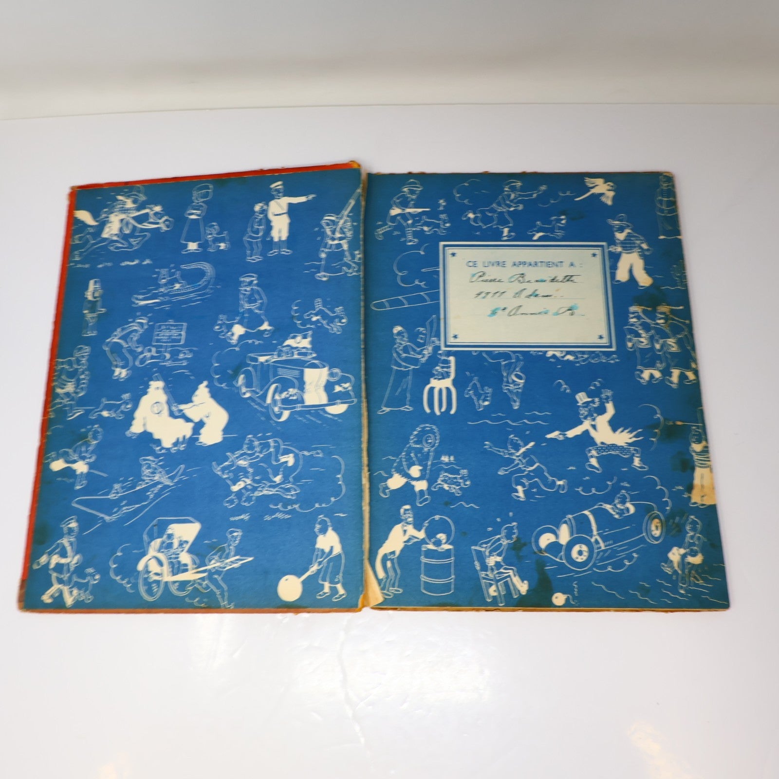 Tintin Le Lotus Bleu Hergé Casterman 1951 B5 Bande Dessinée Français/French HC