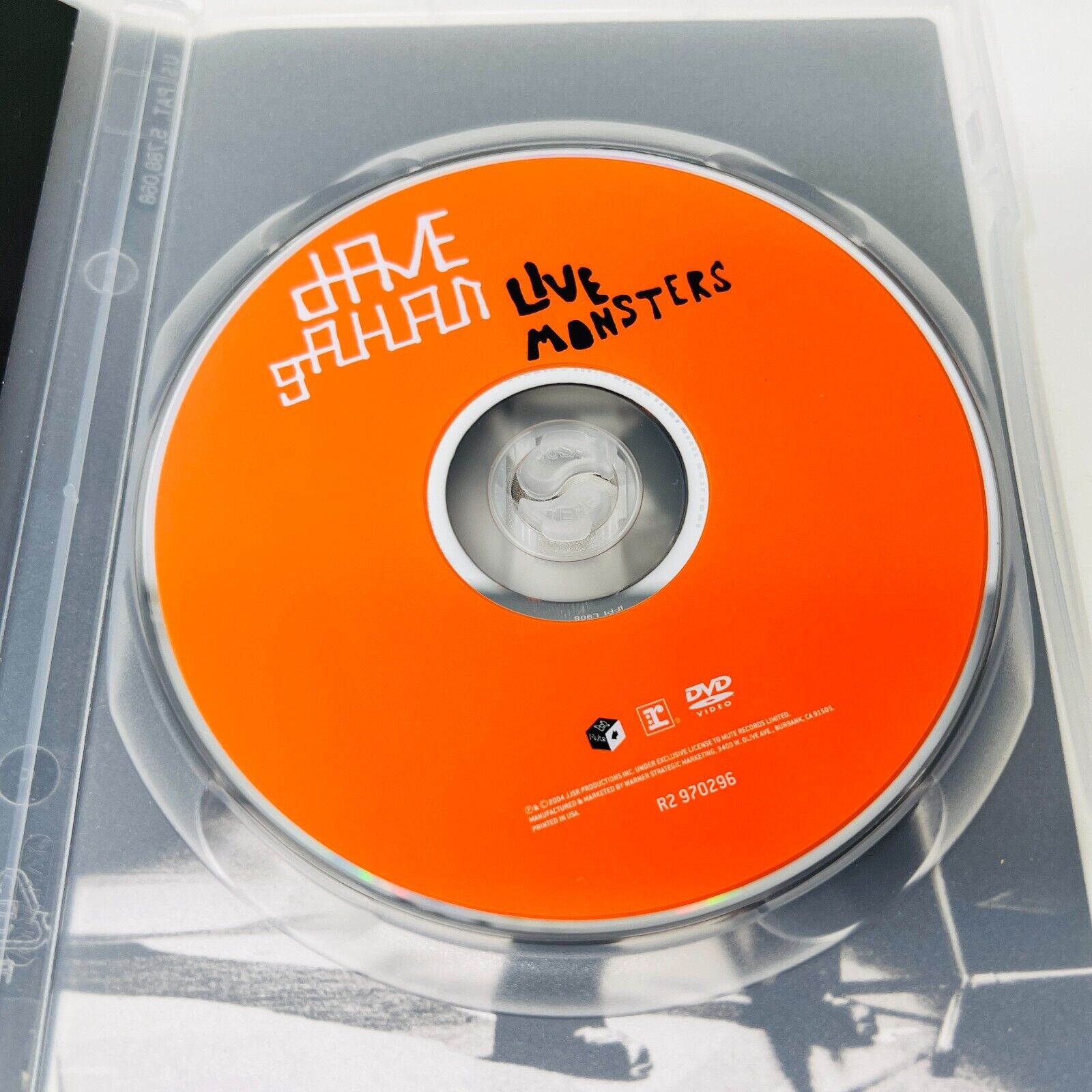 2004 Dave Gahan Live Monsters DVD Tested Region 1 4:3 R2 970296 Music Songs