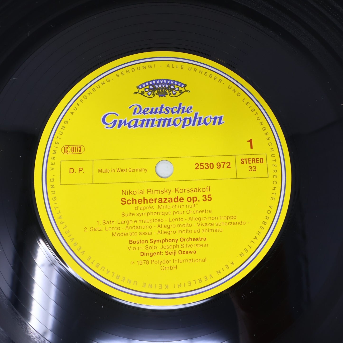 Nikolai Rimsky-Korsakoff Scheherazade Seiji Ozawa Boston LP Record 25390 972